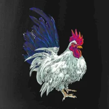 Kohout kreslený bílý