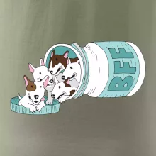 Bullterrier Friends Forever zelené (Pecka design)