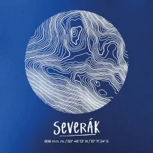 Severák - vrstevnice v kruhu