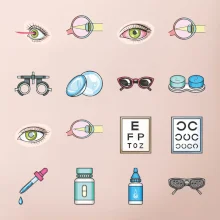 Oční lékař ikony