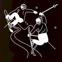 Lyžovaní - kresleny obrázek