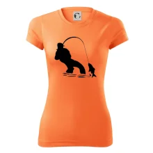 Rybář tahající rybu