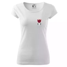 Folklor na prsu květina čtyřlistá