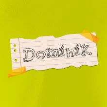 Papírek se jmenovkou - vlastní jméno