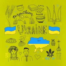 Ukrajina folklor - kreslené obrázky
