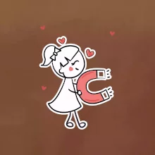 Párový motiv - panáček a magnet