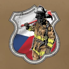 Hasič erb - Česká vlajka