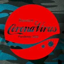 Corona virus pandemic logo