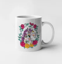 Kůň barevný s květinami