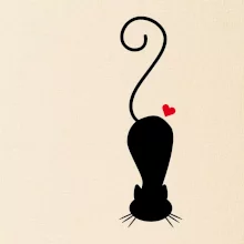 Zamilovaná kočka ležící