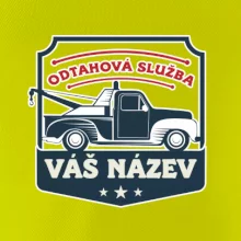 Odtahová služba - erb - červený nápis