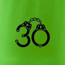 Narozeninové tričko pro policajta - pouta 30