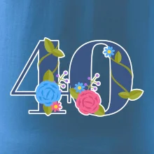 Květinové číslo kreslené - 40