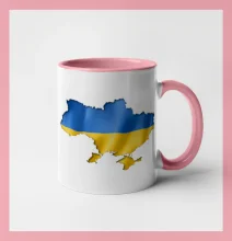 Ukrajina vlajka mapa