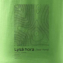 Lysá hora - vrstevnice v obdélníku