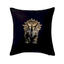 Triceratops ze předu černá fotka