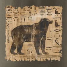 Egyptské hieroglyfy medvěd