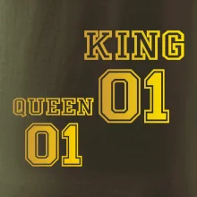 King - Queen - 01 dres - zlatý potisk