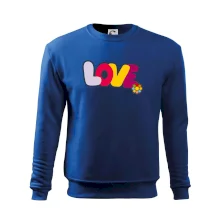 Love nápis s květinou