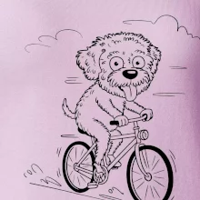 Lagotto romagnolo karikatura na kole černá