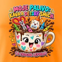 Moje palivo káva dětský smích a lepidlo