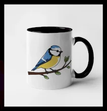 Sýkorka modřinka na větvi