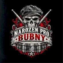 Narozen pro bubny - lebka v kšiltovce