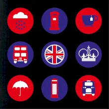 Anglie symboly v kruzích