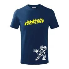 Hasič stojící - nápis hasiči - Velký nápis  na zádech