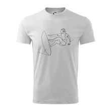 Surfař na vlně jedním tahem