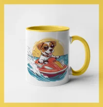 Jack russell teriér na vodním skútru