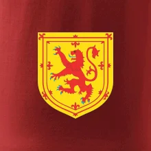 Skotský lev na hrudi