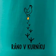 Ráno v kurníku slepice a vejce
