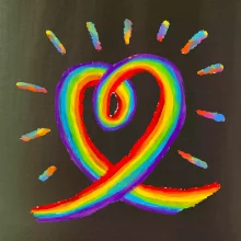 Srdce pride duha kreslená