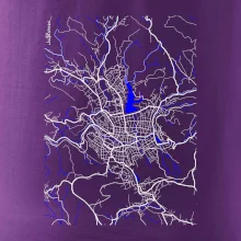 Jablonec nad Nisou - Mapa s vodními toky