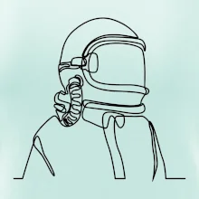 Astronaut jedním tahem