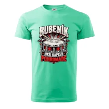 Bubeník drží kapelu pohromadě - červený rockový buben