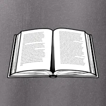 Kniha černobílá otevřená s textem