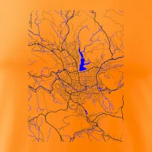 Jablonec nad Nisou - Mapa s vodními toky