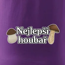 Nejlepší houbař - nápis s houbama