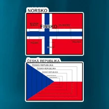 Norská a česká vlajka