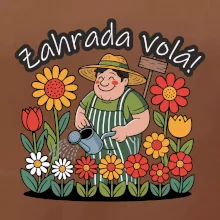 Zahrada volá - zahradník a slunečnice