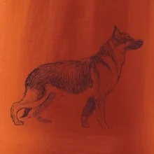 Německý ovčák -  kreslený skica Německý ovčák -  kreslený skica