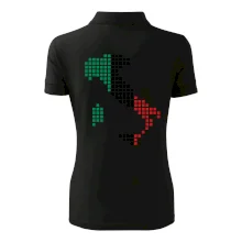 Itálie obrys vlajka