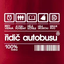 Čárový kód řidič autobusu