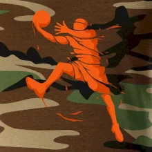 Basketball player splash