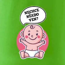 Nechce někdo ven - Triko pro porodní asistentku