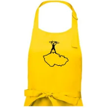 Mapa ČR - cyklista na prsou