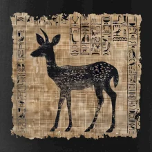 Egyptské hieroglyfy srnka
