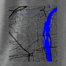 Praha Malá Strana - Mapa s vodními toky